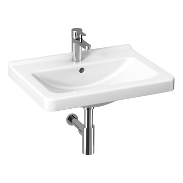 JIKA H8104240001041 - Επιτοίχιος νιπτήρας CUBITO 65x48,5 εκ. κεραμικός/λευκός