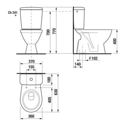JIKA H8263870002413 - Σετ WC LYRA κεραμικό/λευκό