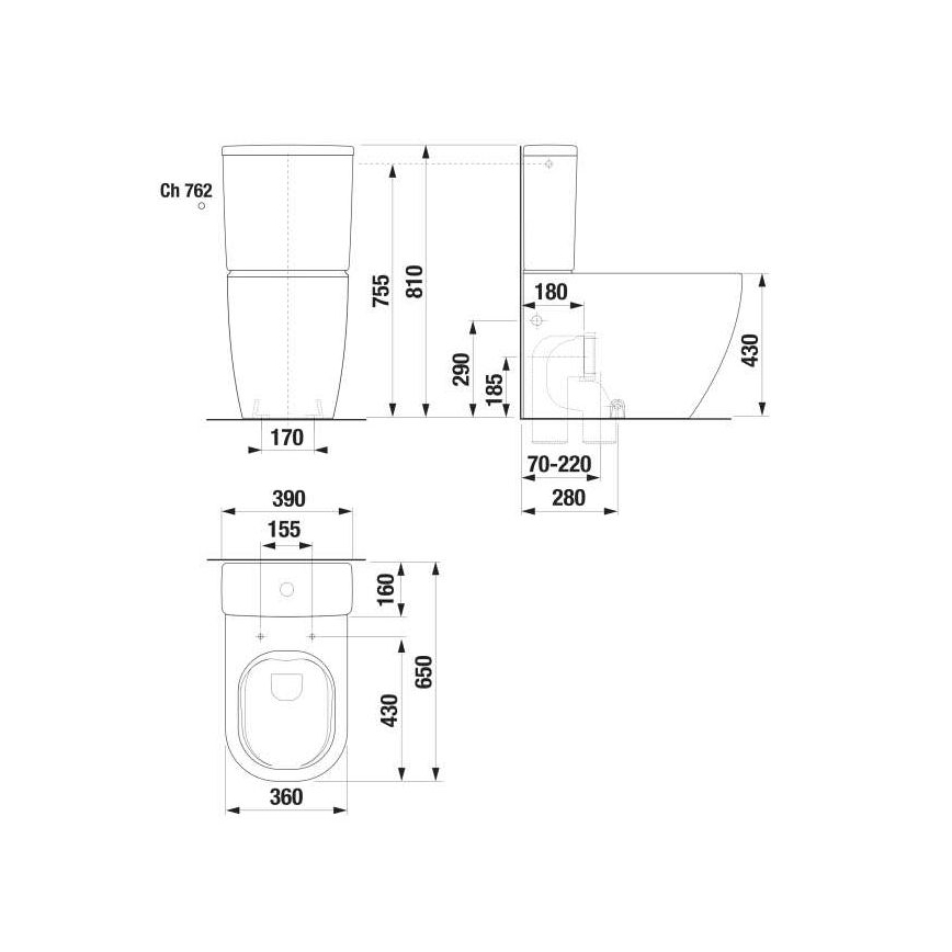 JIKA H8267160000001 - Λεκάνη WC MIO κεραμική/λευκή