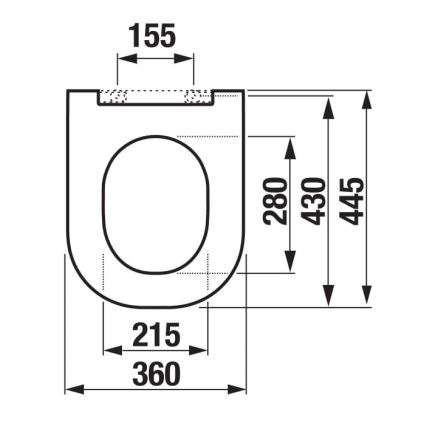 JIKA H8917150000631 - Κάλυμμα λεκάνης MIO από duroplast/λευκό