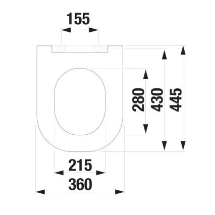 JIKA H8917167160631 - Κάλυμμα λεκάνης SoftClose MIO από duroplast/ματ μαύρο