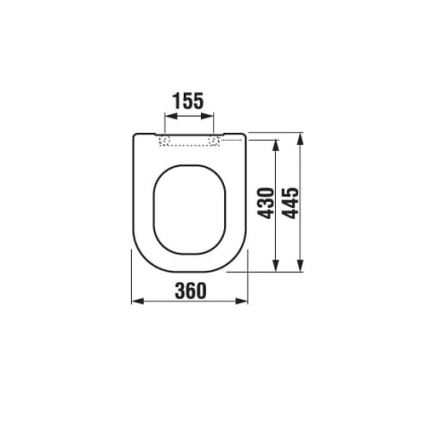 JIKA H8936113000631 - Κάθισμα τουαλέτας με αργό κλείσιμο DEEP duroplast/λευκό