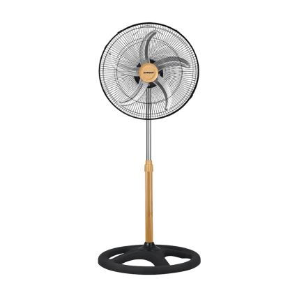 JOHNSON - Ανεμιστήρας δαπέδου 3 σε 1 WOOD 80W/230V Ø 50 cm μαύρο/μπεζ