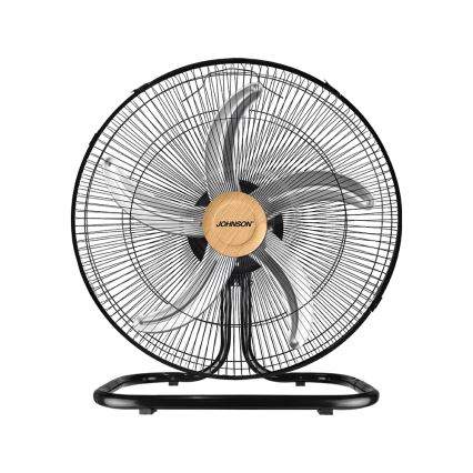 JOHNSON - Ανεμιστήρας δαπέδου 3 σε 1 WOOD 80W/230V Ø 50 cm μαύρο/μπεζ