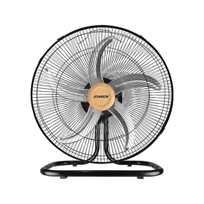JOHNSON - Ανεμιστήρας δαπέδου 3 σε 1 WOOD 80W/230V Ø 50 cm μαύρο/μπεζ