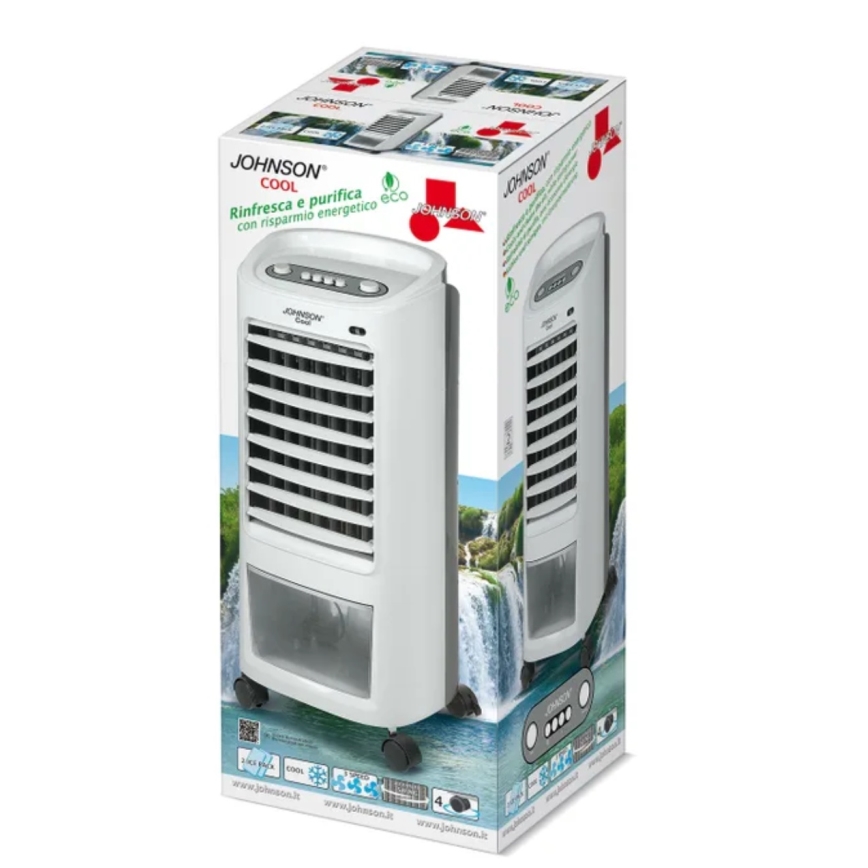 JOHNSON - Φορητός ψύκτης αέρα COOL 65W/230V λευκό/γκρι