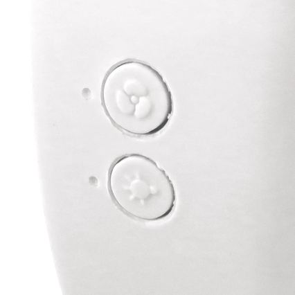 JOHNSON - LED RGB Επαναφορτιζόμενος επιτραπέζιος ανεμιστήρας Πολύχρωμο LED/5W/3,7V 1200 mAh διάμ. 14 cm λευκός