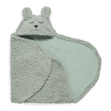 Jollein - Swaddle blanket fleece Bunny 100x105 cm Ash Green