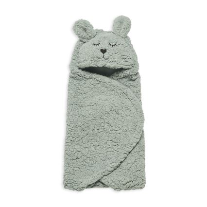 Jollein - Swaddle blanket fleece Bunny 100x105 cm Ash Green