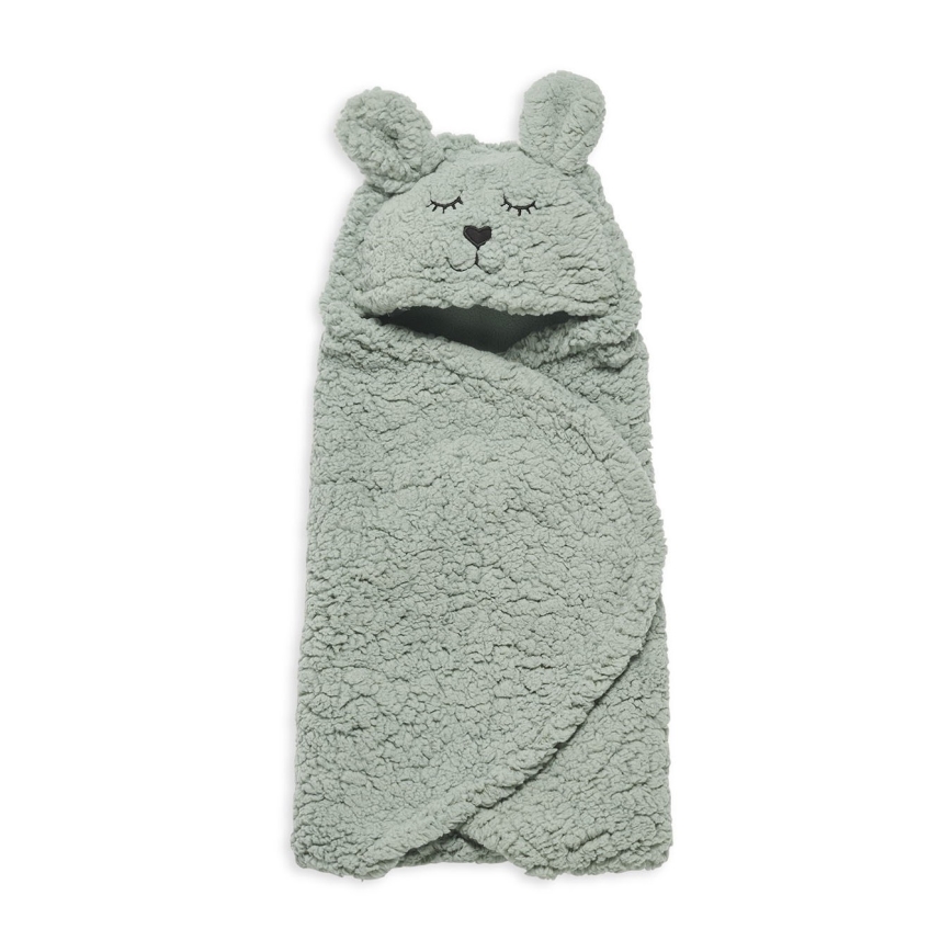 Jollein - Swaddle blanket fleece Bunny 100x105 cm Ash Green