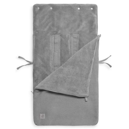 Jollein - Θήκη για παιδικό κάθισμα αυτοκινήτου fleece BASIC KNIT 42x82 cm Stone Grey