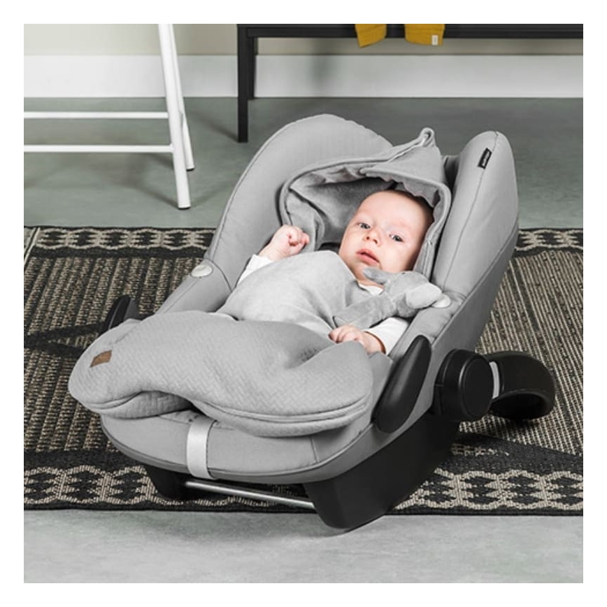 Jollein - Κάθισμα αυτοκινήτου sack fleece BRICK VELVET 42x82 cm Velvet Storm Grey