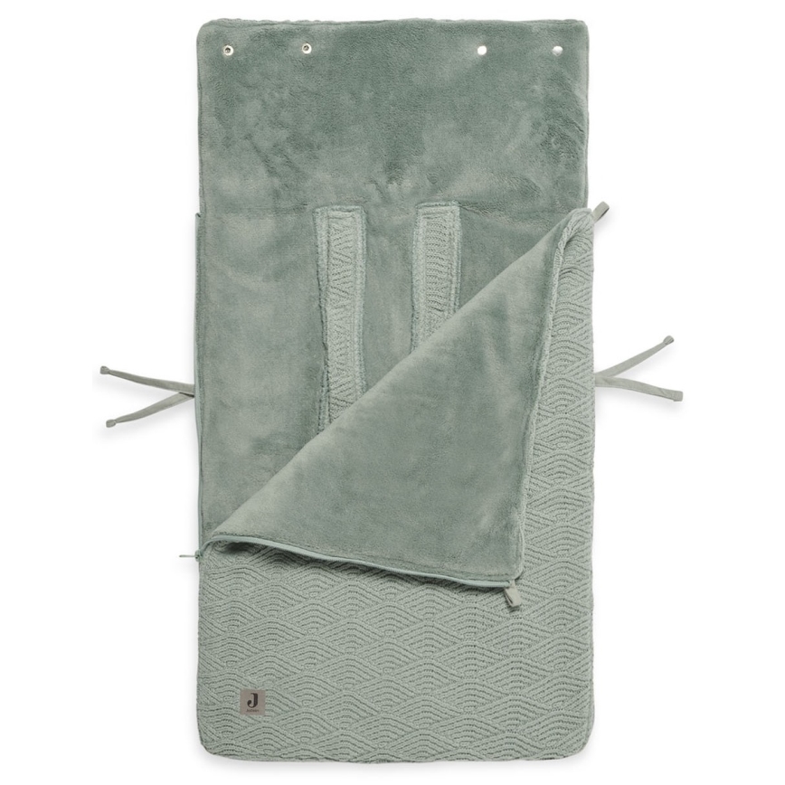 Jollein - Κάθισμα αυτοκινήτου sack fleece RIVER KNIT 42x82 cm Ash Green