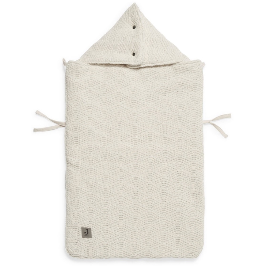 Jollein - Υπνόσακος για κάθισμα αυτοκινήτου RIVER KNIT 42x82 cm Cream White
