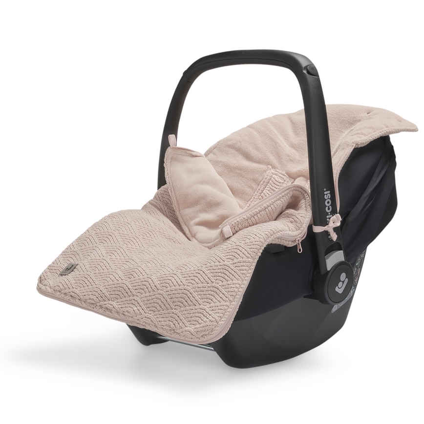 Jollein - Υπνόσακος για κάθισμα αυτοκινήτου RIVER KNIT 42x82 cm Pale Pink