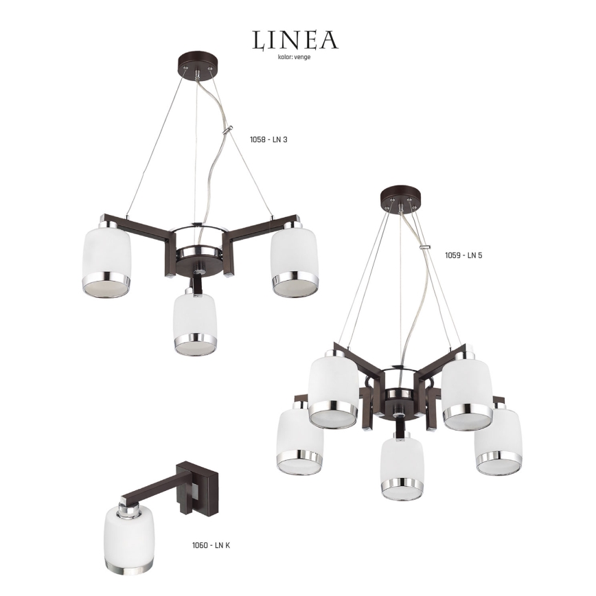 Jupiter 1060 - LNK - Φως τοίχου LINEA 1xE27/60W/230V