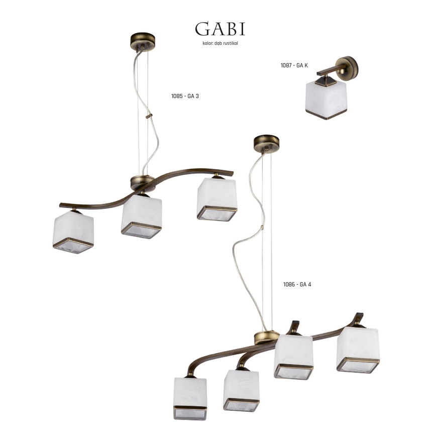 Jupiter 1085 - GA3 - Κρεμαστό πολύφωτο GABI 3xE27/40W/230V
