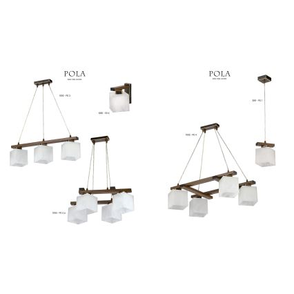Jupiter 1092 - PO3 - Κρεμαστό πολύφωτο POLA 3xE27/60W/230V