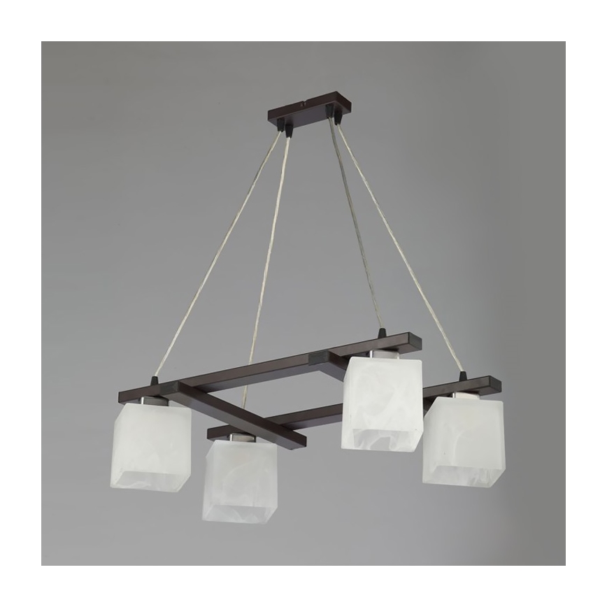 Jupiter 1098 - PO4 - Κρεμαστό πολύφωτο POLA 4xE27/60W/230V βέγκε
