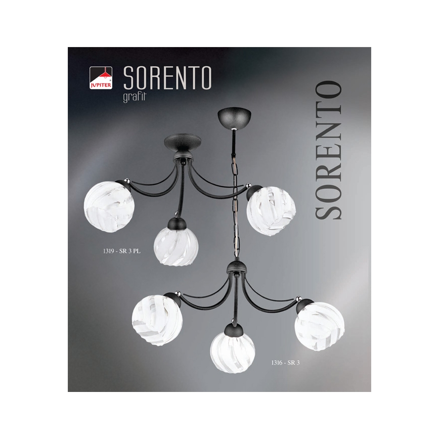 JUPITER 1316-SR3 - Κρεμαστό φως SORENTO 3xE27/60W
