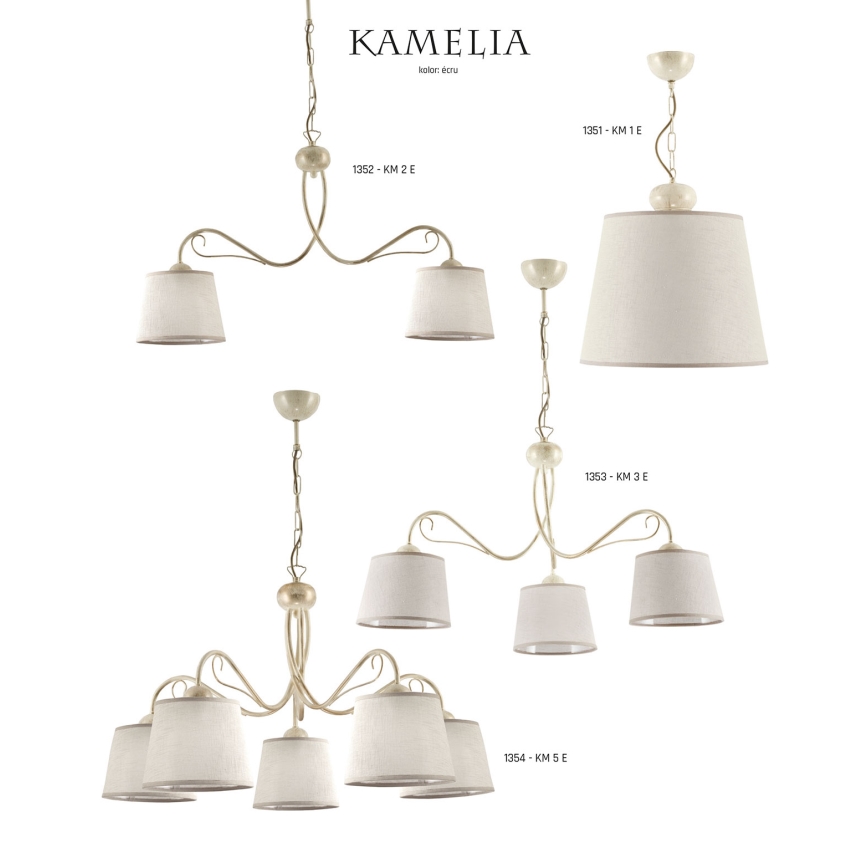 Jupiter 1353 - KM 3 E - Πολύφωτο με αλυσίδα KAMELIA 3xE27/60W/230V