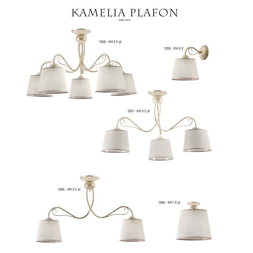 Jupiter 1357 - KM 3 PE - Οροφιαίο φωτιστικό KAMELIA 3xE27/60W/230V