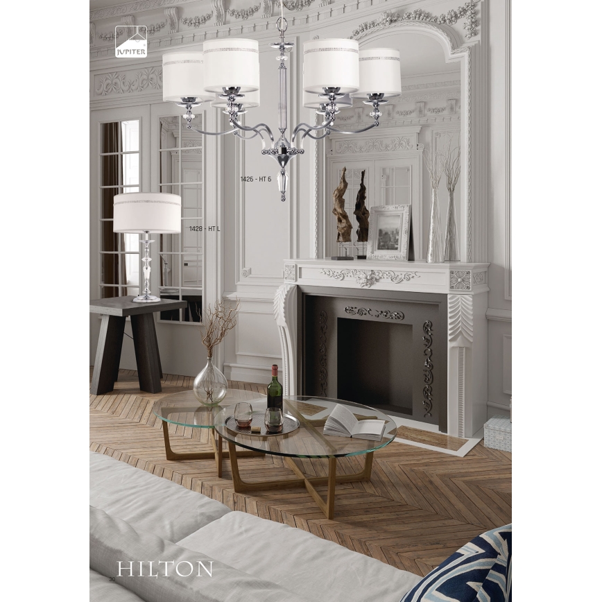 Jupiter 1426- Πολύφωτο σε αλυσίδα HILTON 6xE27/60W/230V