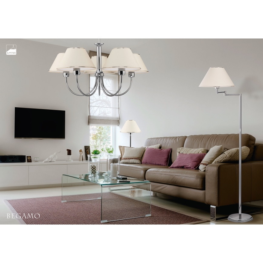 Jupiter 1580 - BG 5 CH - Πολύφωτο με ράβδο BEGAMO 5xE27/60W