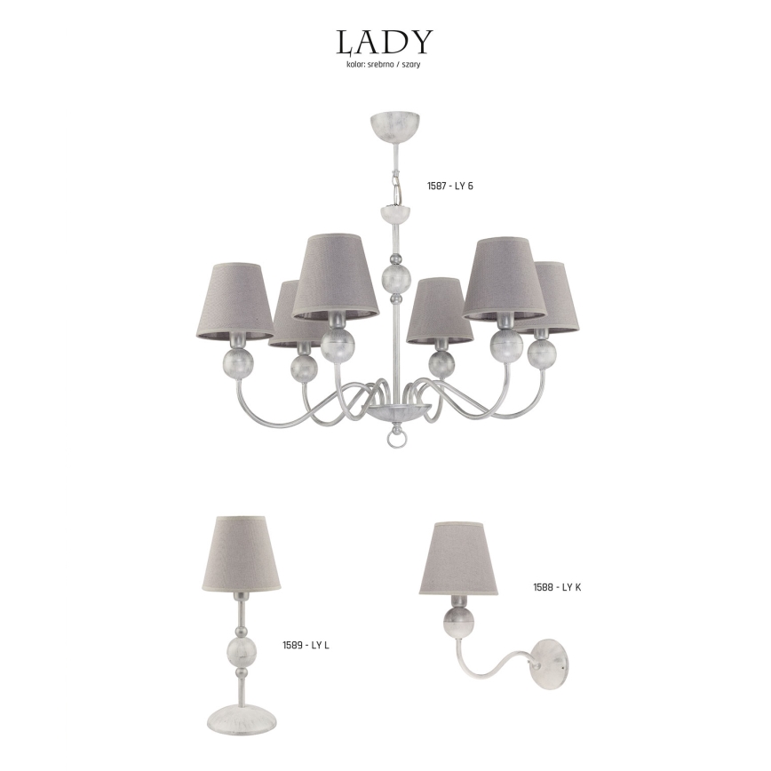 Jupiter 1588 - LY K BI - Φωτιστικό τοίχου LADY E14/40W