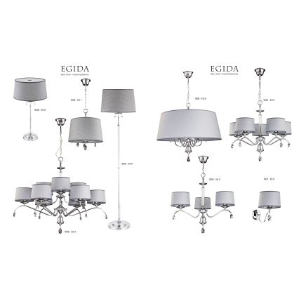 Jupiter 1609 - EG P CH - Επιδαπέδια κρυστάλλινη λάμπα EGIDA 3xE27/60W/230V