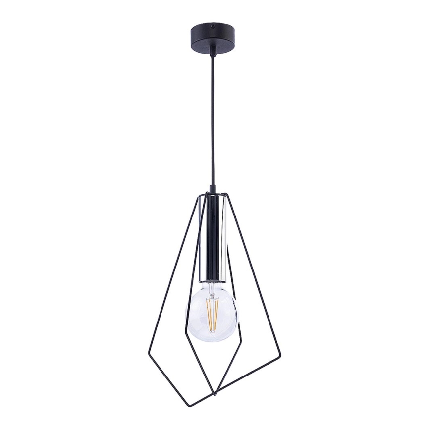 Jupiter 1661 - Κρεμαστό φωτιστικό οροφής KAIR 1xE27/60W/230V μαύρο/γυαλιστερό χρώμιο
