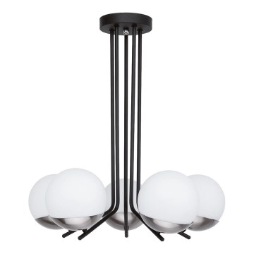 Jupiter 1724 - Κρεμαστό φωτιστικό SANTA 5xE14/40W/230V γυαλιστερό χρώμιο