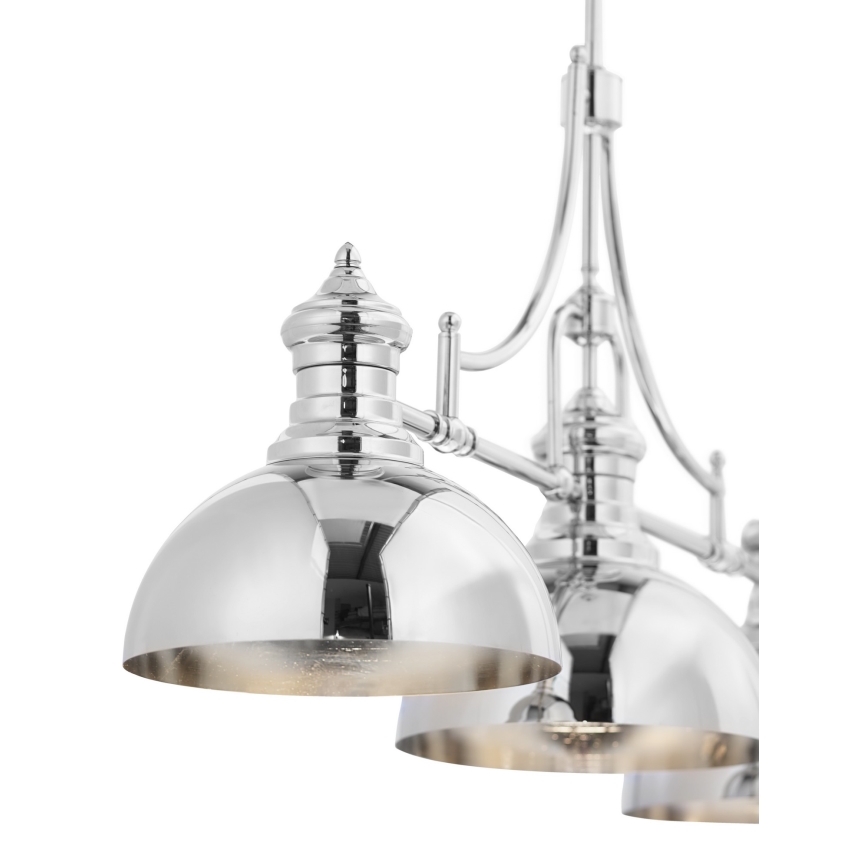 Jupiter 1789 - PT3 - Κρεμαστός πολυέλαιος PLATINO 3xE27/60W/230V ασήμι