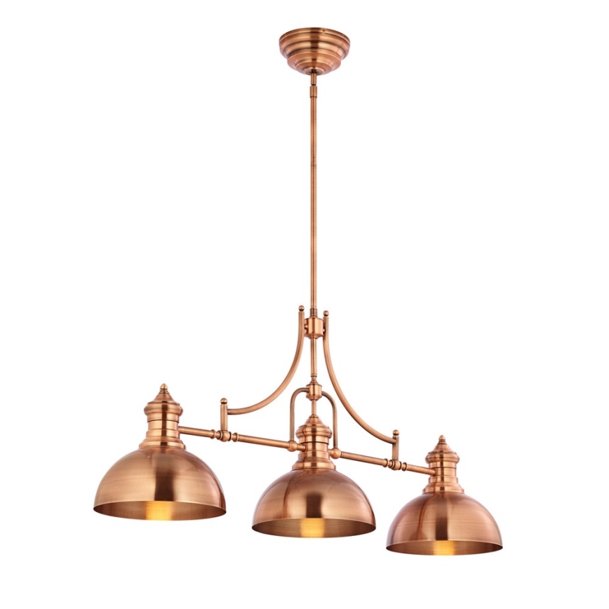 Jupiter 1791 - PT3 - Φωτιστικό οροφής PLATINO 3xE27/60W/230V σε χαλκό