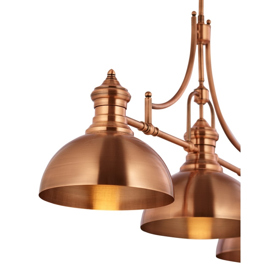 Jupiter 1791 - PT3 - Φωτιστικό οροφής PLATINO 3xE27/60W/230V σε χαλκό