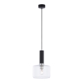 Jupiter 1855 - VA1 - Κρεμαστό φωτιστικό οροφής VANES 1xE27/60W/230V γυαλιστερό χρώμιο/μαύρο
