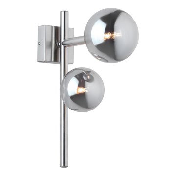 Jupiter 1903 - Επιτοίχιο φωτιστικό NEPTUN 2xG9/14W/230V ματ χρώμιο/καπνιστό γκρι