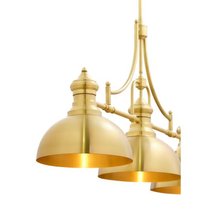 Jupiter 1915 - Φωτιστικό οροφής με ράβδο PLATINO 3xE27/60W/230V ορείχαλκος