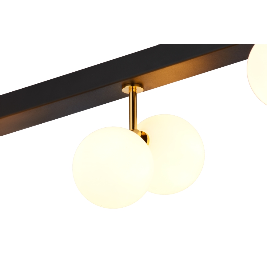 Jupiter 1920 - Πλαφονιέρα οροφής LUNA 6xG9/40W/230V μαύρο/ορείχαλκο