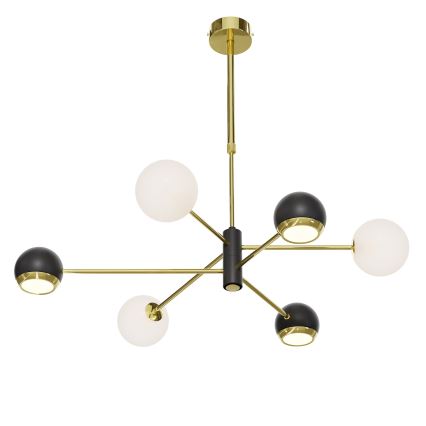 Jupiter 1965 - Πολυέλαιος σε ράβδο MOKA 3xGU10/10W/230V + 3xG9/10W/230V χρυσό/μαύρο/λευκό