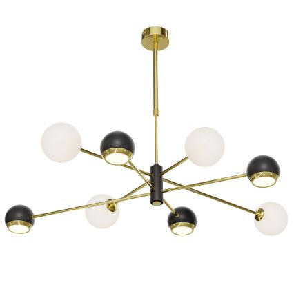 Jupiter 1971 - Κρεμαστό φωτιστικό MOKA 4xGU10/10W/230V + 4xG9/10W/230V χρυσαφί/μαύρο/λευκό