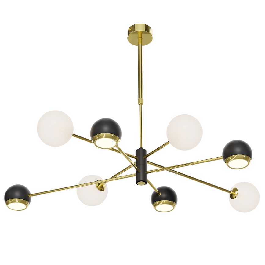 Jupiter 1971 - Κρεμαστό φωτιστικό MOKA 4xGU10/10W/230V + 4xG9/10W/230V χρυσαφί/μαύρο/λευκό