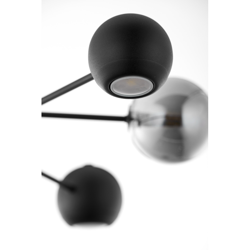 Jupiter 1974 - Κρεμαστό φωτιστικό MOKA 3xGU10/10W/230V + 3xG9/10W/230V μαύρο/γυαλιστερό χρώμιο