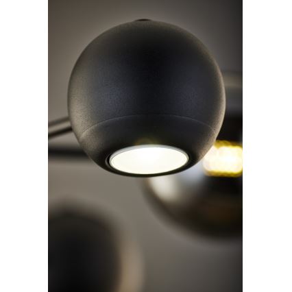 Jupiter 1974 - Κρεμαστό φωτιστικό MOKA 3xGU10/10W/230V + 3xG9/10W/230V μαύρο/γυαλιστερό χρώμιο