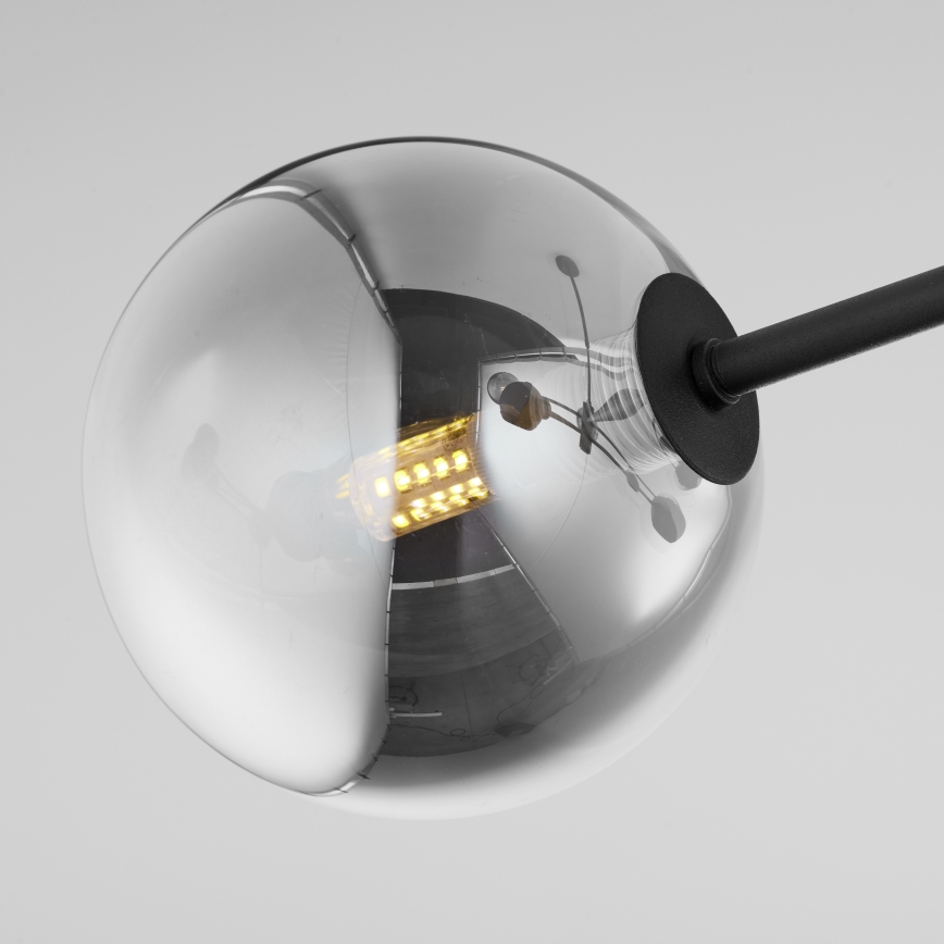 Jupiter 1975 - Κρεμαστό φωτιστικό MOKA 4xGU10/10W/230V + 4xG9/10W/230V μαύρο/γυαλιστερό χρώμιο