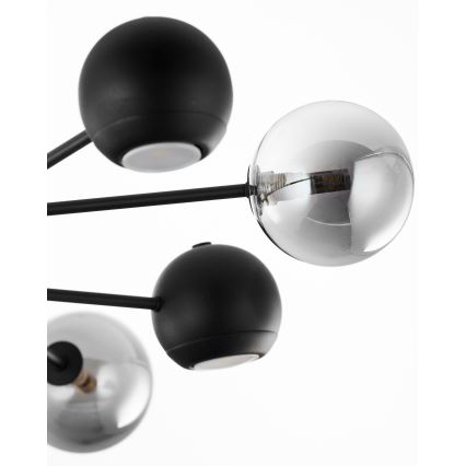 Jupiter 1975 - Κρεμαστό φωτιστικό MOKA 4xGU10/10W/230V + 4xG9/10W/230V μαύρο/γυαλιστερό χρώμιο