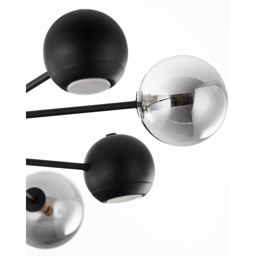 Jupiter 1975 - Κρεμαστό φωτιστικό MOKA 4xGU10/10W/230V + 4xG9/10W/230V μαύρο/γυαλιστερό χρώμιο