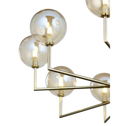 Jupiter 1977 - Κρεμαστό φωτιστικό FEME 10xG9/10W/230V χρυσαφί/μπεζ