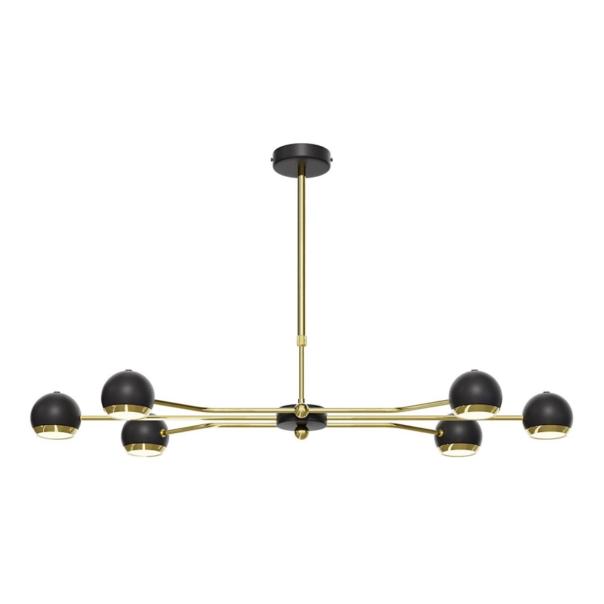 Jupiter 1979 - Κρεμαστό φωτιστικό TIANA 6xGU10/10W/230V μαύρο/χρυσαφί