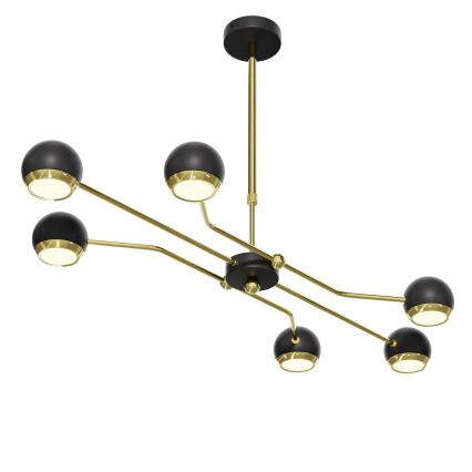 Jupiter 1979 - Κρεμαστό φωτιστικό TIANA 6xGU10/10W/230V μαύρο/χρυσαφί